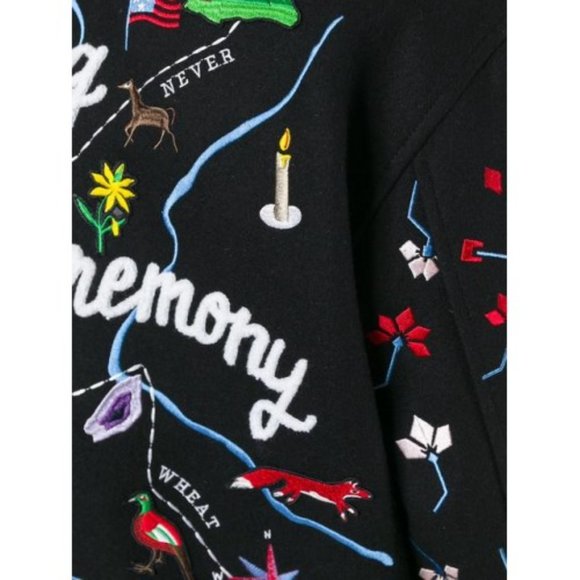 Opening Ceremony Varsity Wool Jacket Black XS NEW - Picture 5 of 5